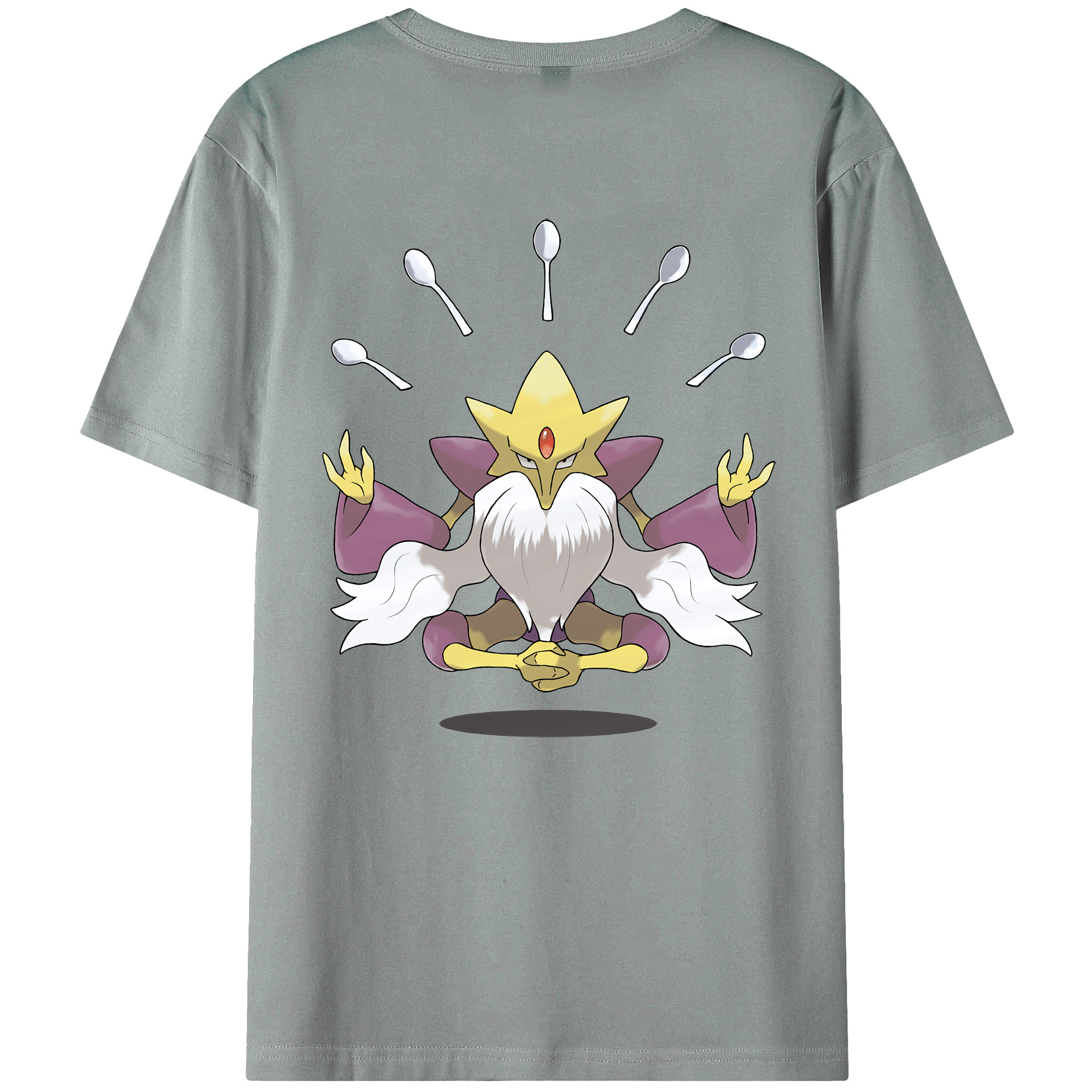 （画像用） ポケットモンスター Pokémon 綿100％ メンズ半袖Tシャツ（バックプリント） 通気性